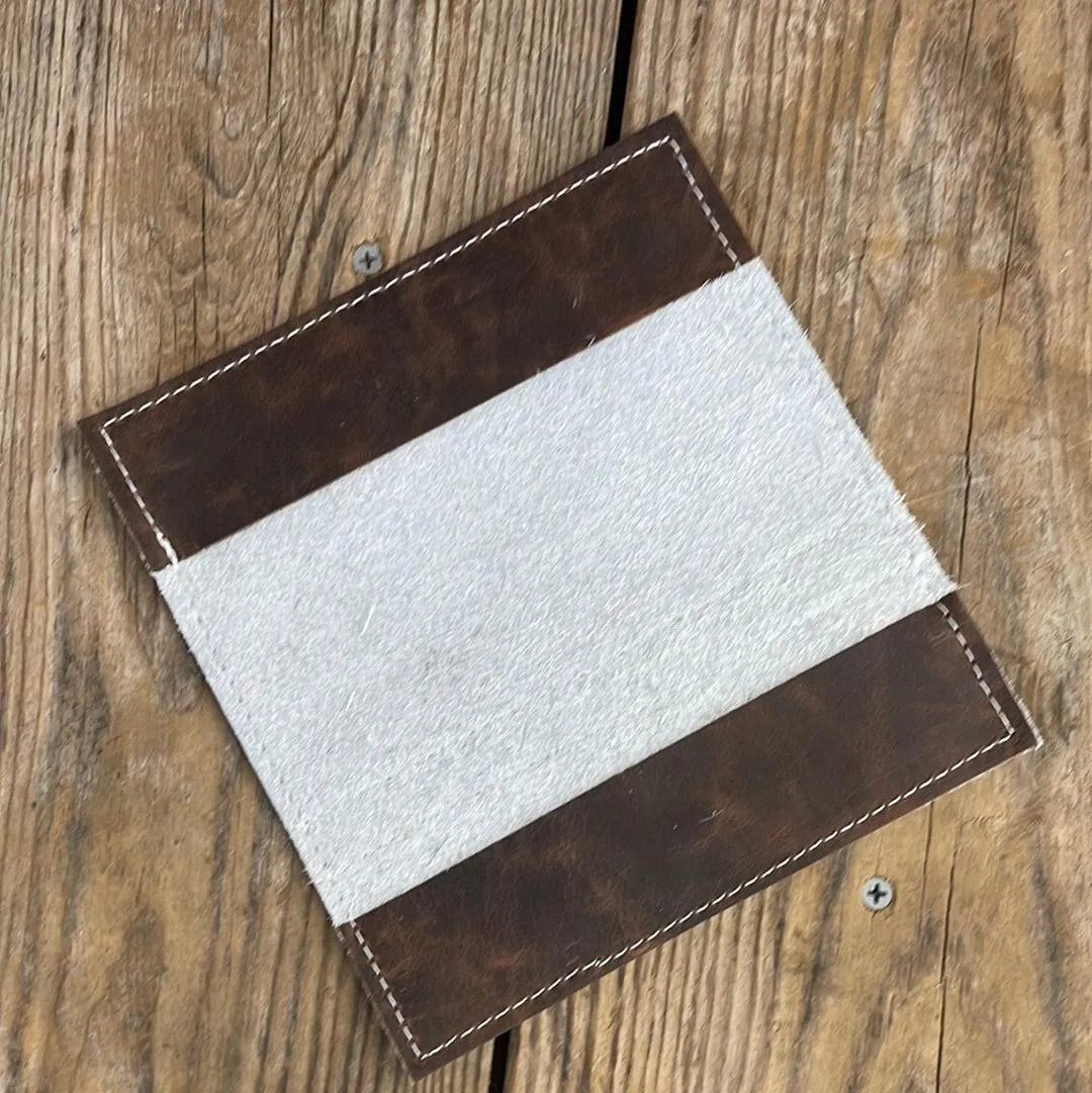 165 Checkbook Cover - Black & White w/ Watermelon Wine