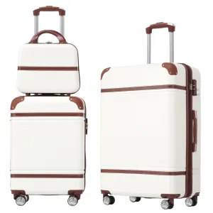 3 Piece Lightweight Luggage Set, Hardside Expandable Suitcase w/TSA Lock and Cosmetic Case