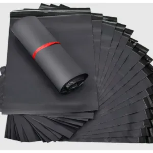50 Micron Black Plain Courier Bag With SK POD (Multiple Time Used Pod)  (Pack of 2000)