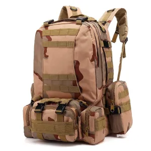 55L Tactical Molle Backpack Camouflage Military Army Bag