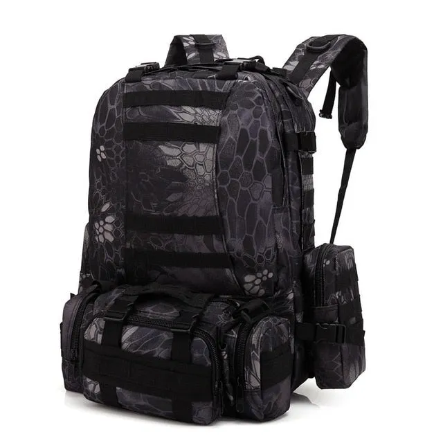 55L Tactical Molle Backpack Camouflage Military Army Bag