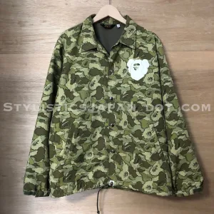 A Bathing Ape Bape x Kaws Cloud Camo Nylon Coaches Jacket Olive M