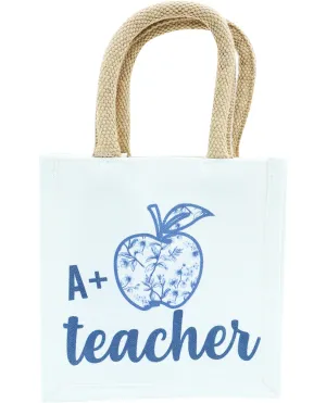 A  Teacher Petite Fabric Gift Tote