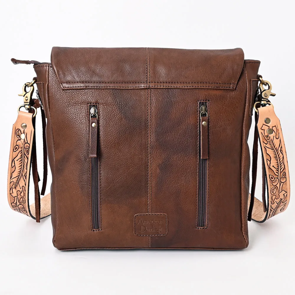ADBGA337 American Darling Hand Tooled Hair On Genuine Leather Women Bag Western Handbag Purse