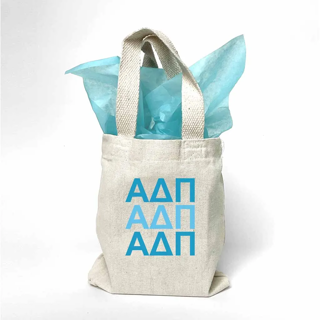 Alpha Delta Pi Sorority Greek Letters Mini Tote Gift Bag