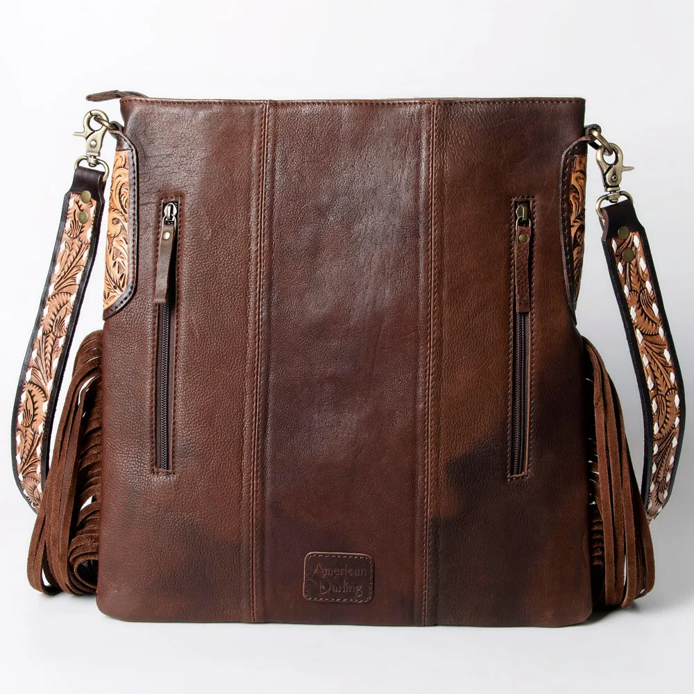 American Darling ADBGA283A Messenger Hand Tooled Saddle Blanket Genuine Leather women bag western handbag purse