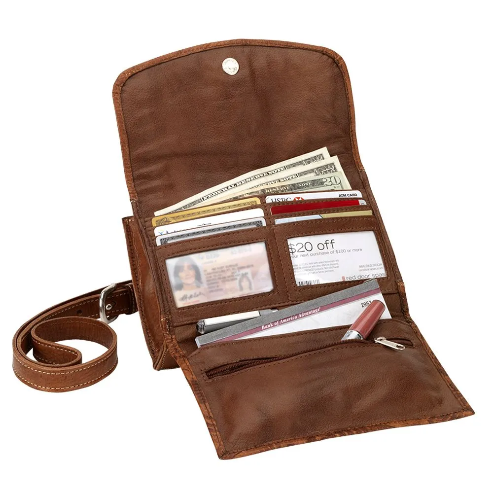 American West Handbag Tribal Weave Collection: Leather Crossbody