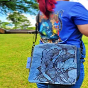 Anemone Flowers Messenger Crossbody Bag