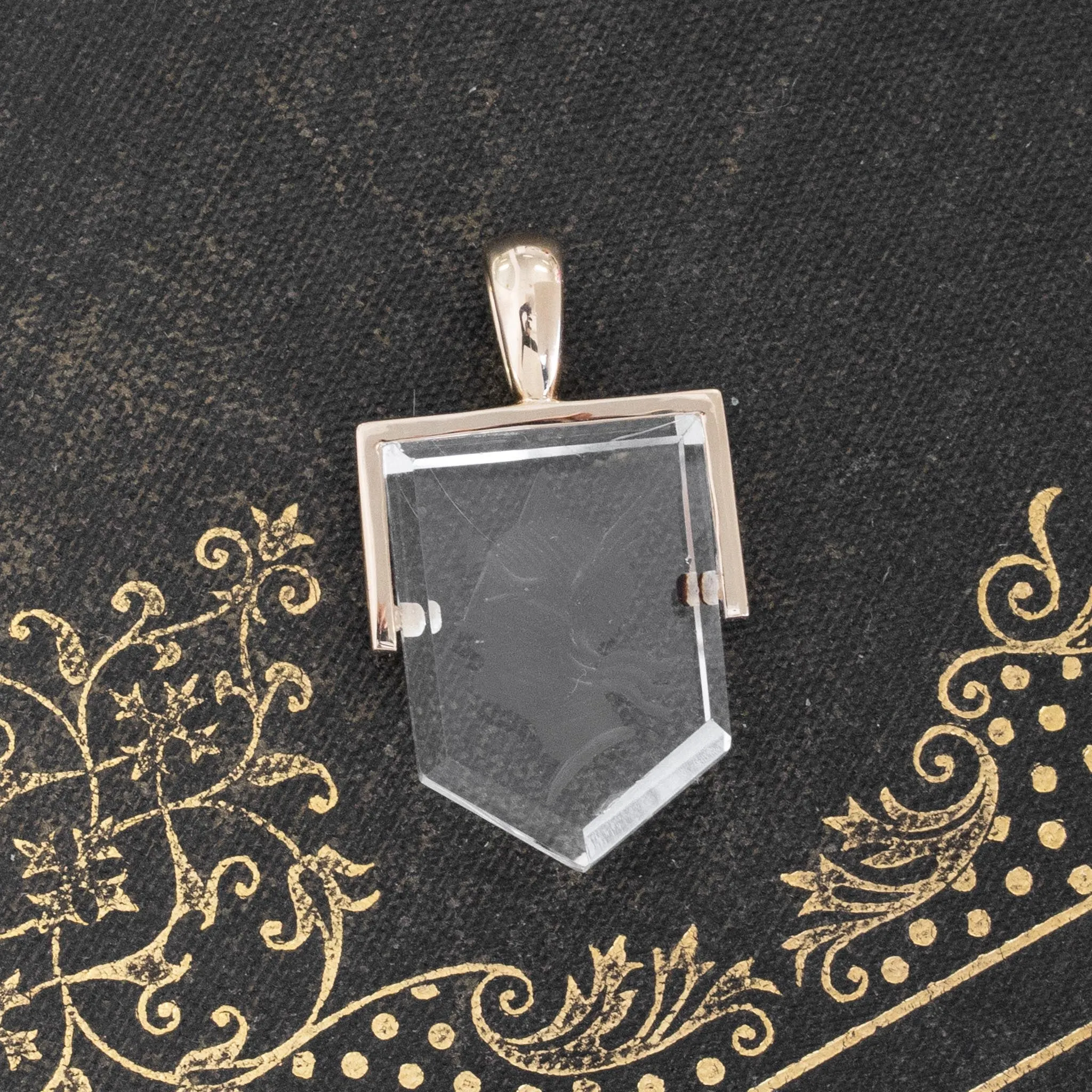 Antique Crystal Intaglio Hermes/Mercury Pendant