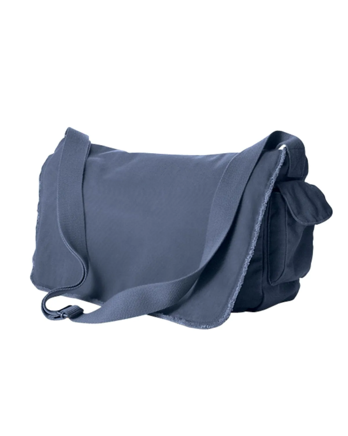 Authentic Pigment Raw-Edge Messenger Bag