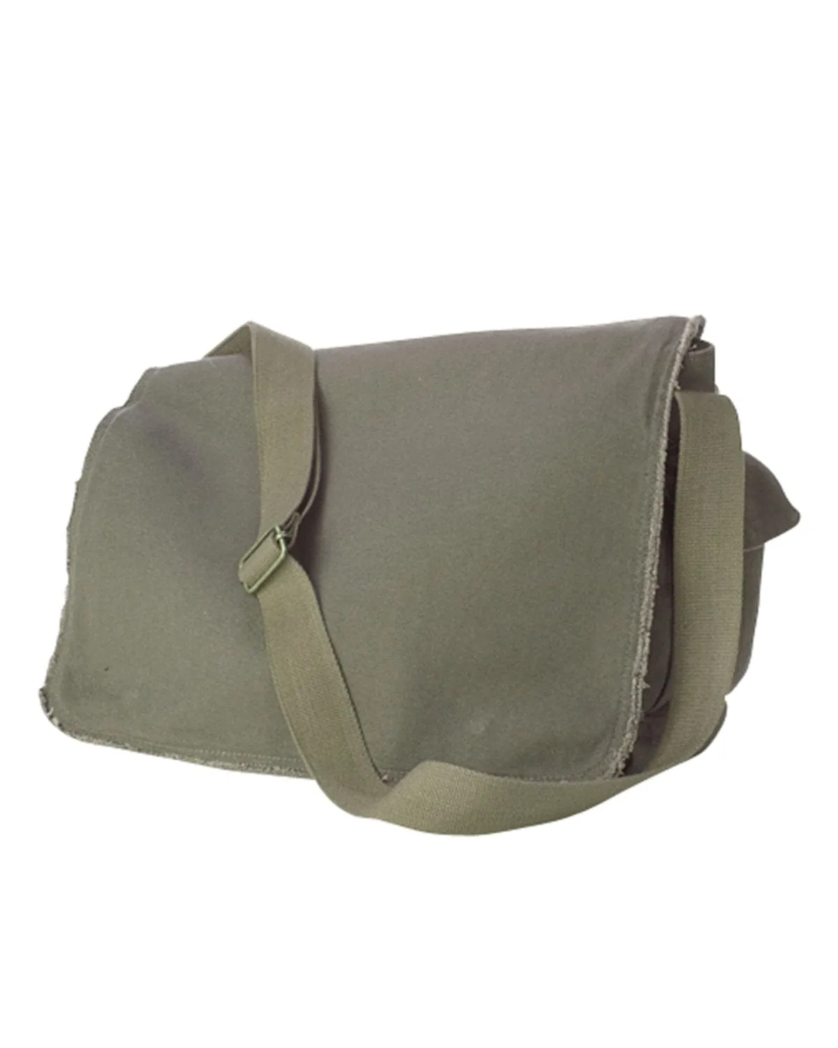 Authentic Pigment Raw-Edge Messenger Bag