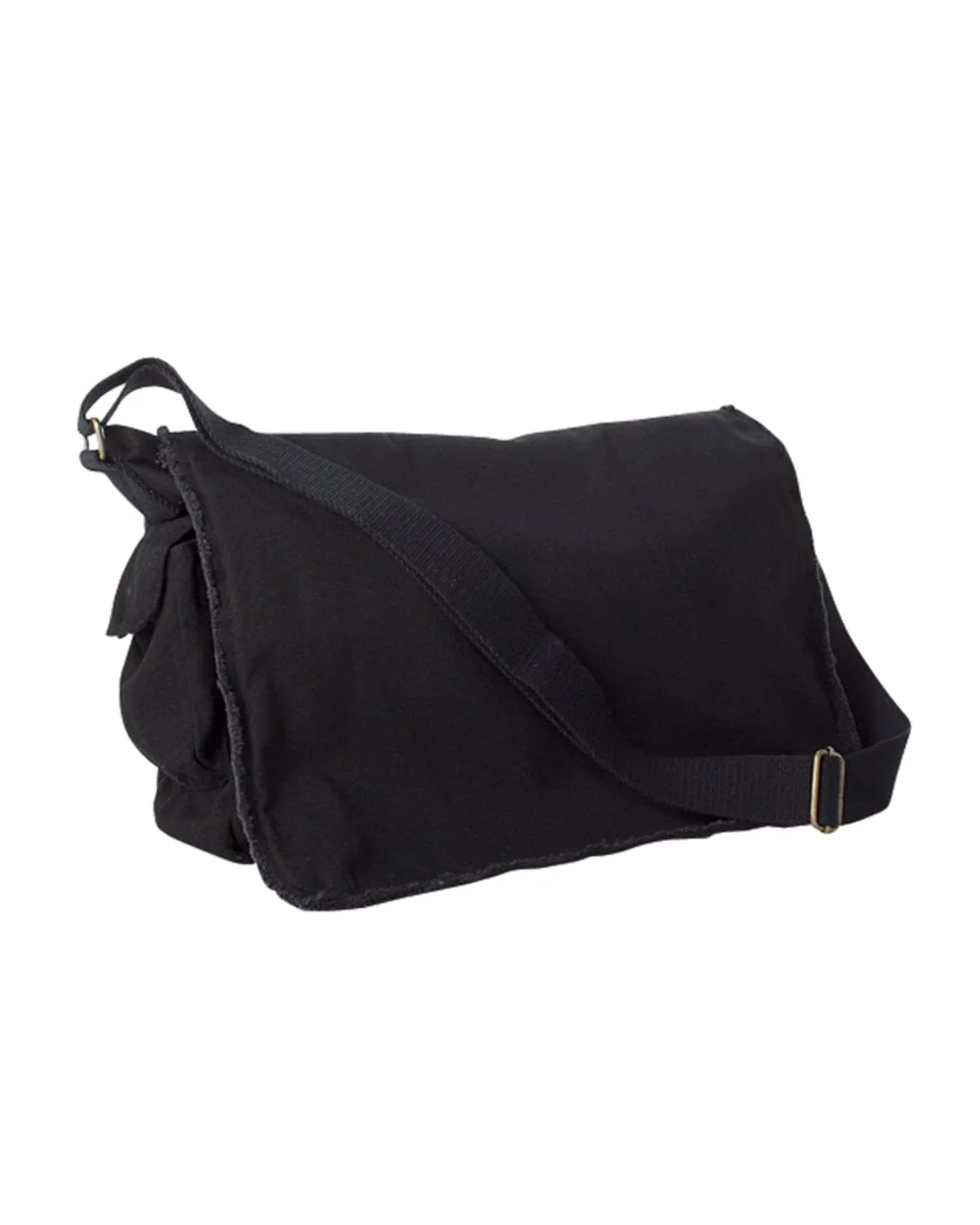 Authentic Pigment Raw-Edge Messenger Bag