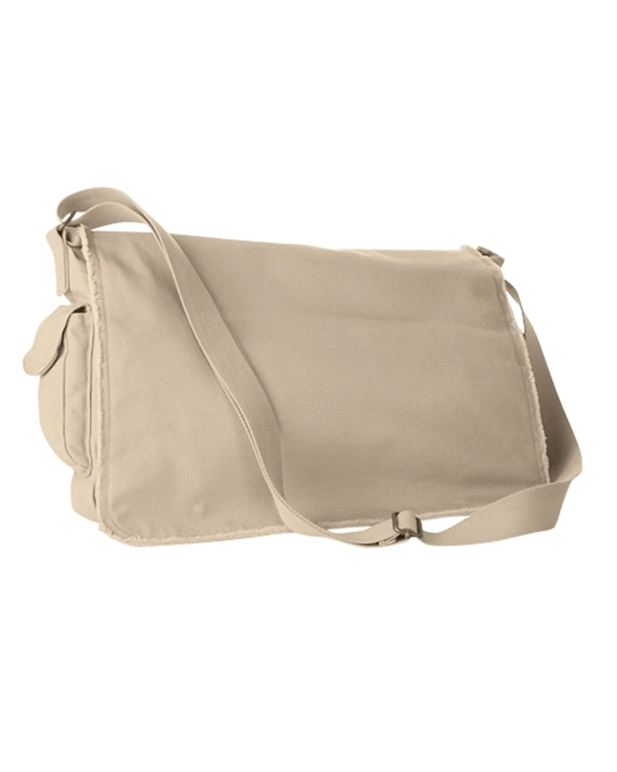 Authentic Pigment Raw-Edge Messenger Bag