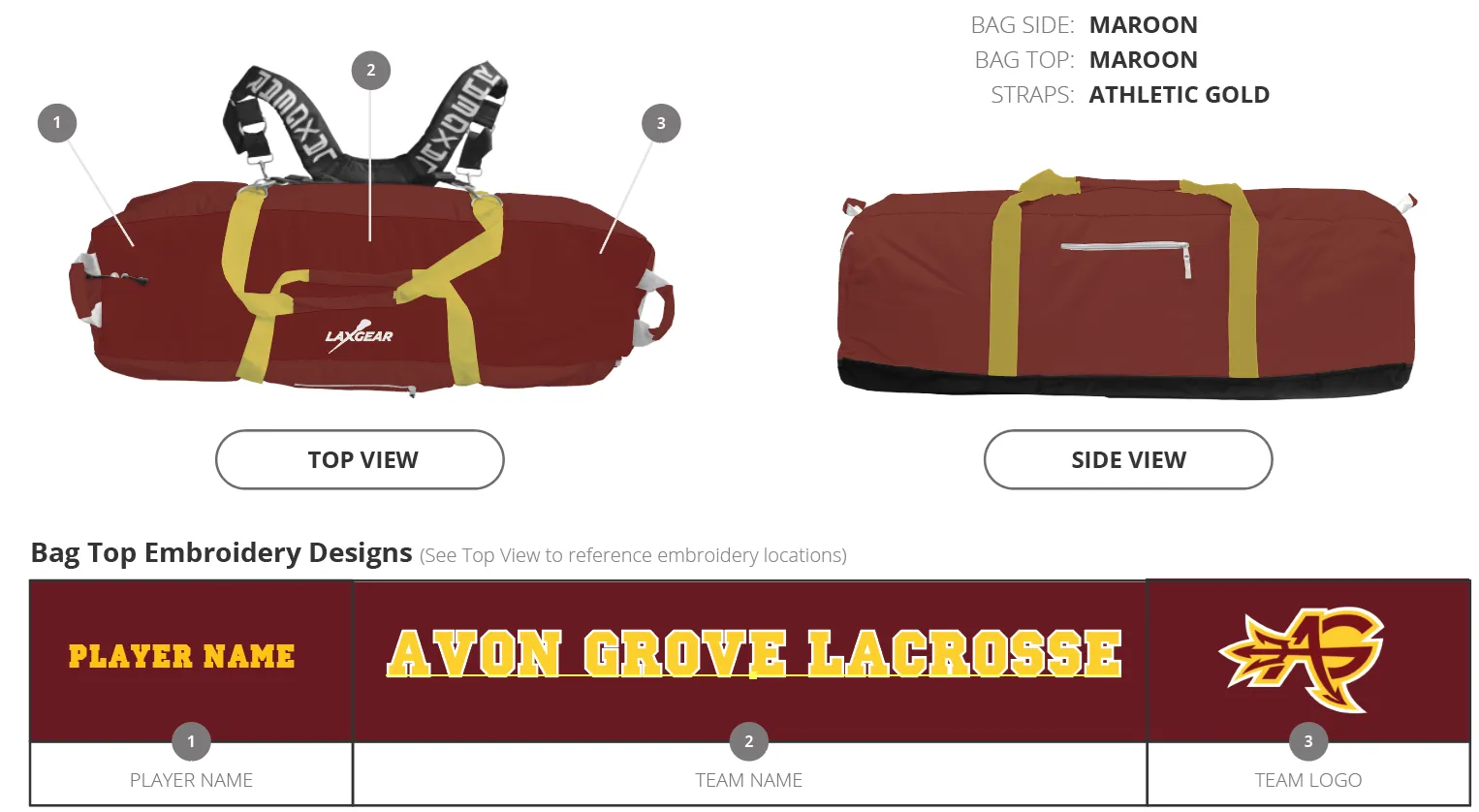 Avon Grove Custom Duffel