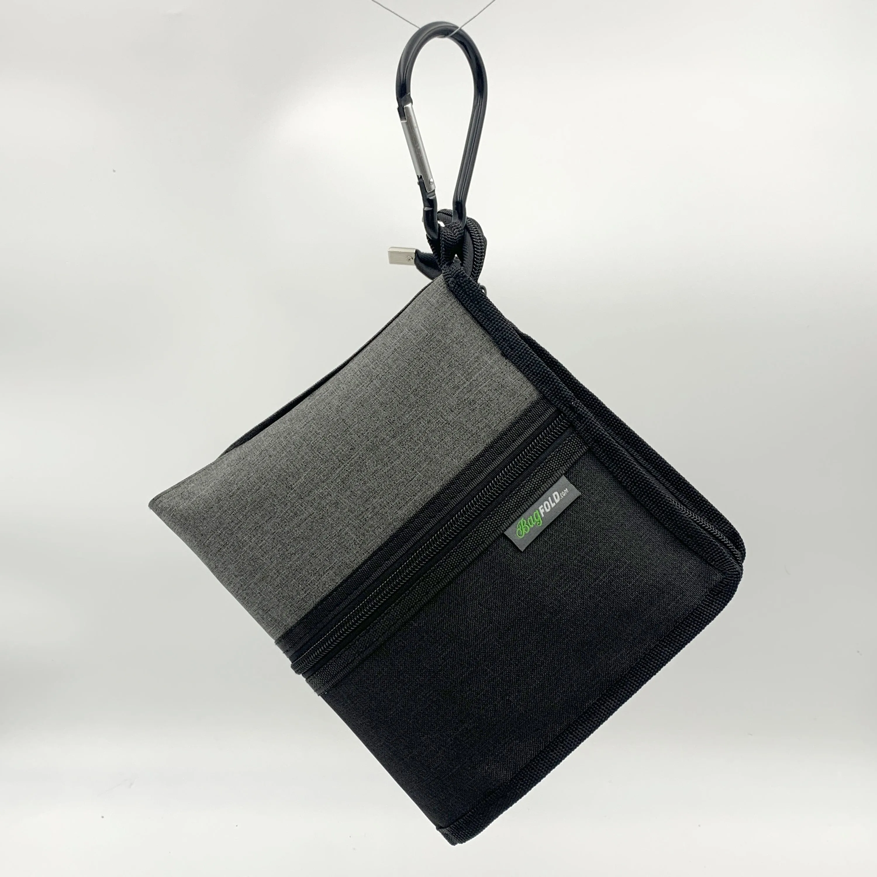 BagFold FAMILY - 10 Reusable Eco-Friendly Grocery Bags For Shopping In A Dispensing Pouch; Features Carabiner Clip & Coupon Pouch