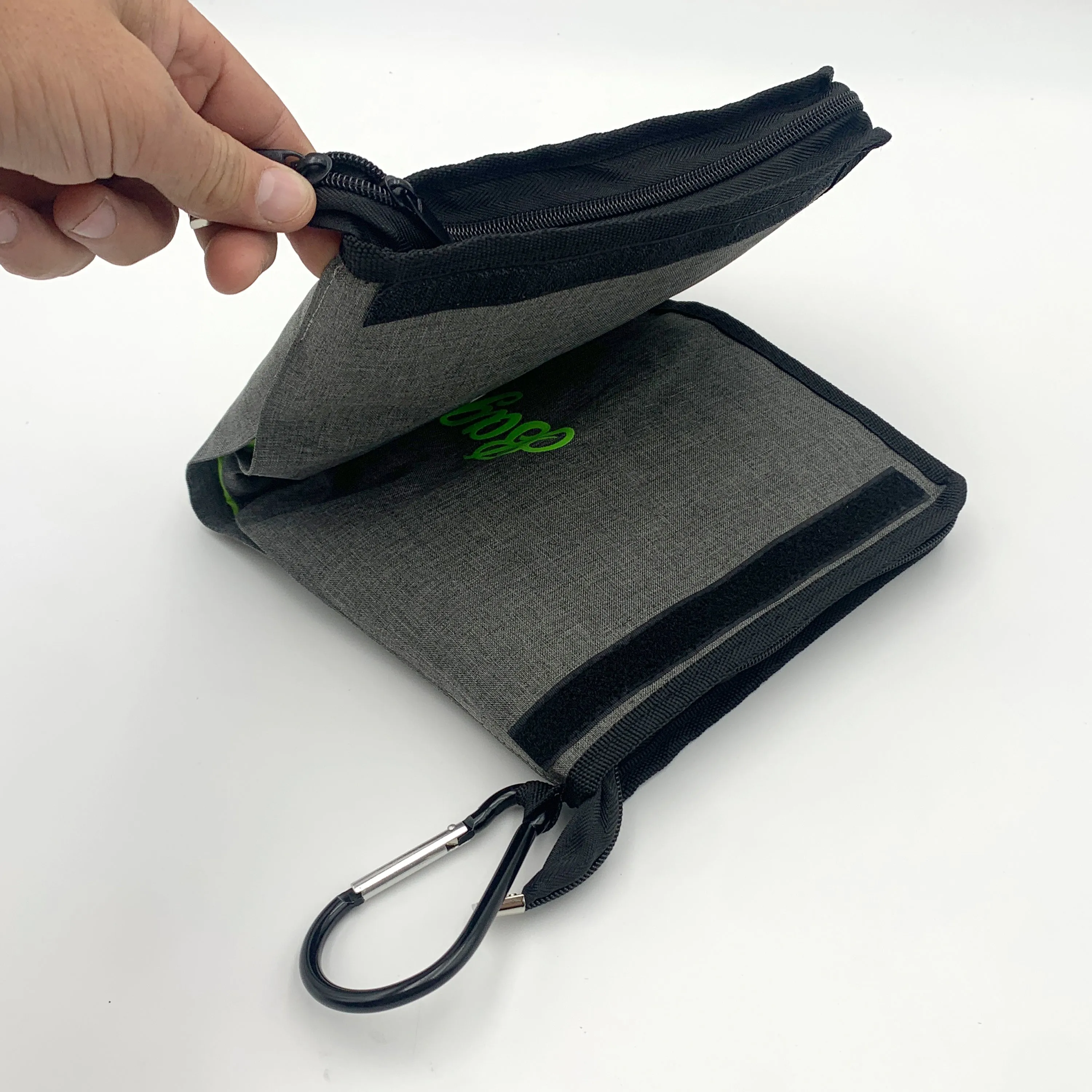BagFold FAMILY - 10 Reusable Eco-Friendly Grocery Bags For Shopping In A Dispensing Pouch; Features Carabiner Clip & Coupon Pouch