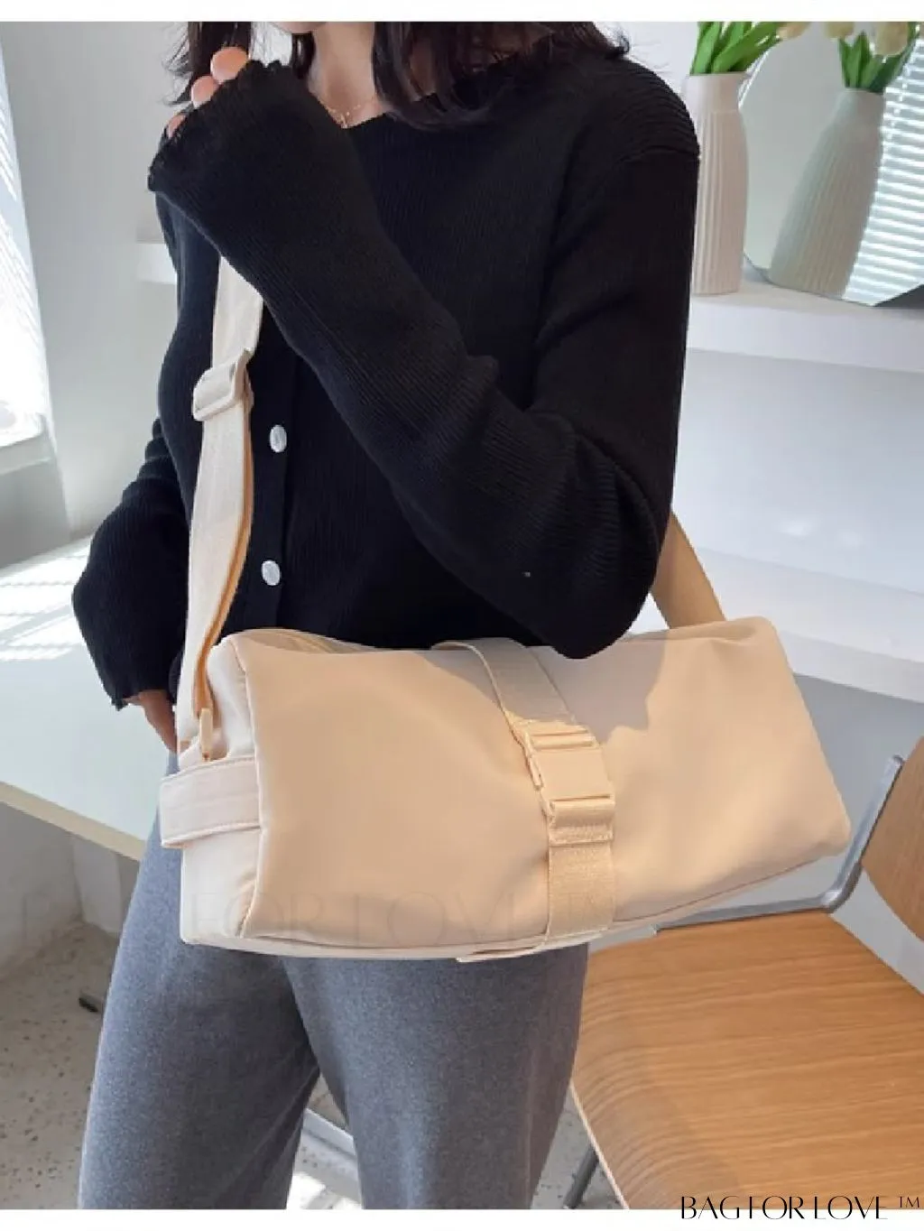 BagForLove - Spacious and Durable Nylon Crossbody Bag for Casual Sports and Travel