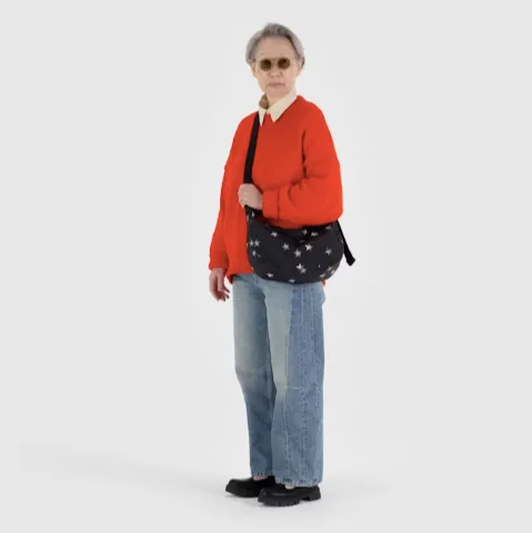 Baggu Medium Nylon Crescent Bag - Stars