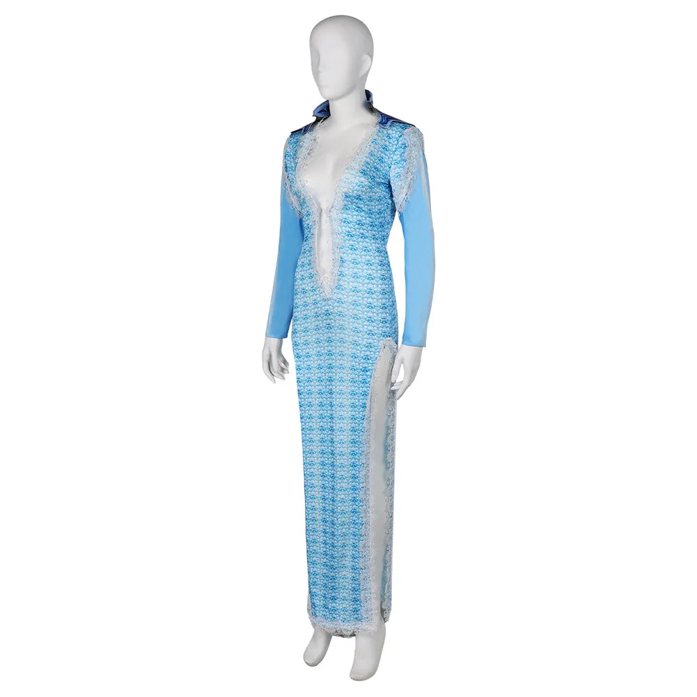 Baldur's Gate Shadowheart Blue Gown Dress Cosplay Costume Halloween Carnival Suit