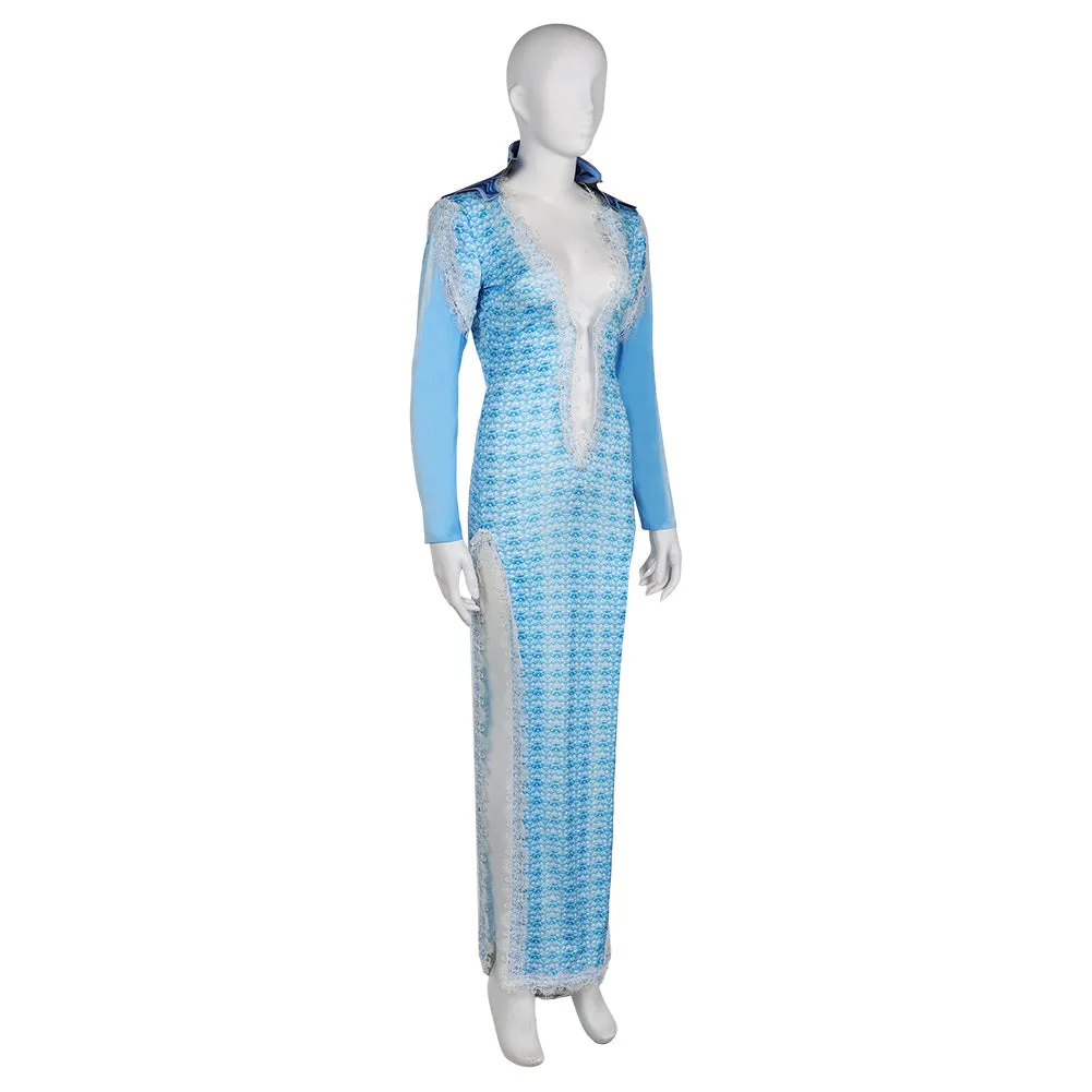 Baldur's Gate Shadowheart Blue Gown Dress Cosplay Costume Halloween Carnival Suit