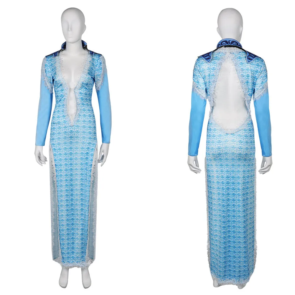 Baldur's Gate Shadowheart Blue Gown Dress Cosplay Costume Halloween Carnival Suit