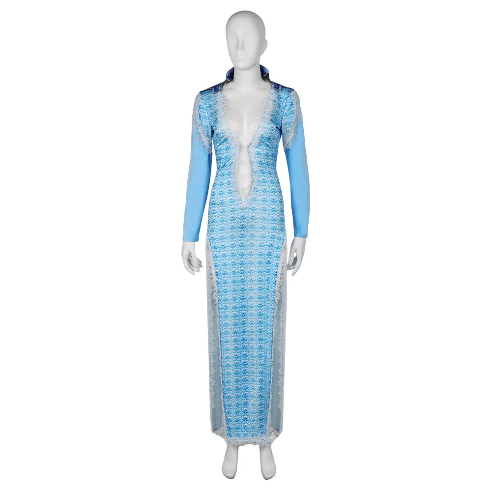 Baldur's Gate Shadowheart Blue Gown Dress Cosplay Costume Halloween Carnival Suit