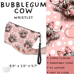 Batch #319 - DS Backpacks, Pouches & Wristlets - Bubblegum Cow Wristlet