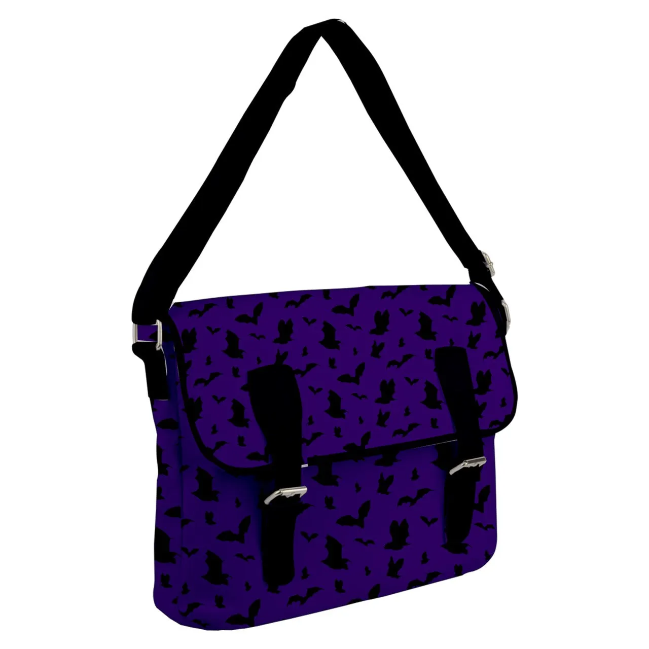 Batty Buckle Messenger Bag / Purplr