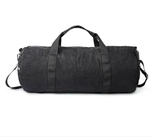Black Denim Duffel Bag