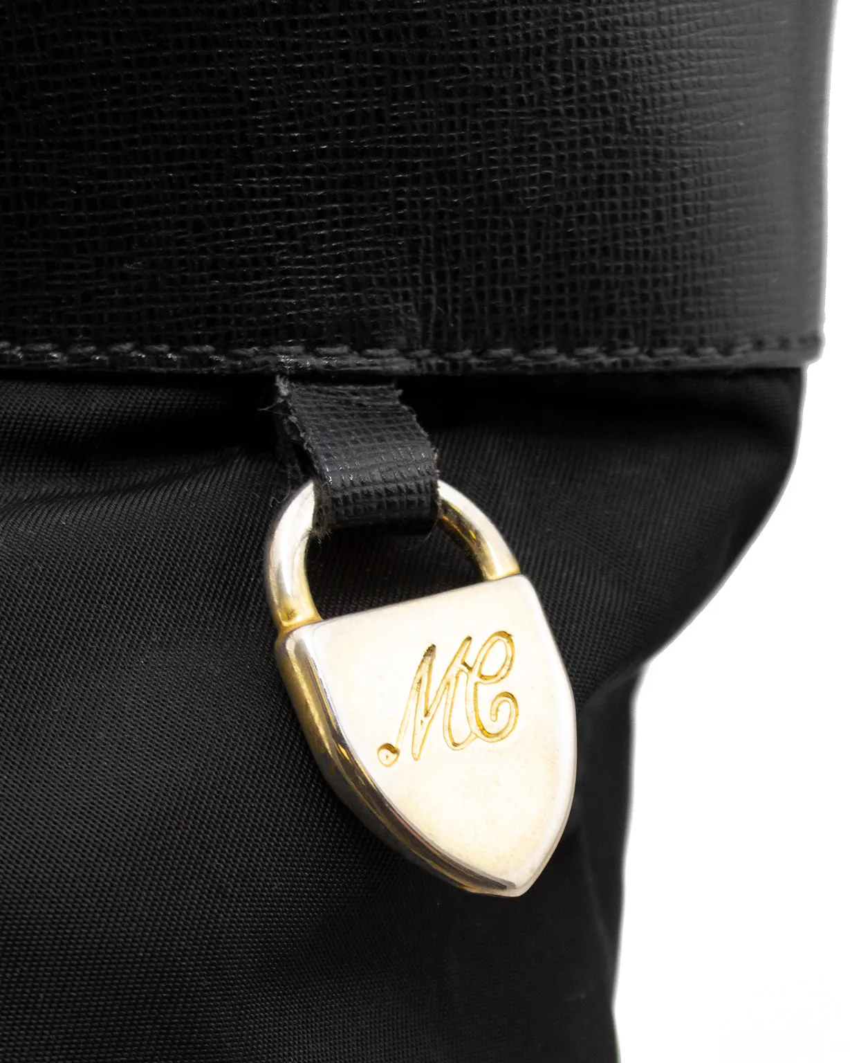 Black Nylon Bucket Bag