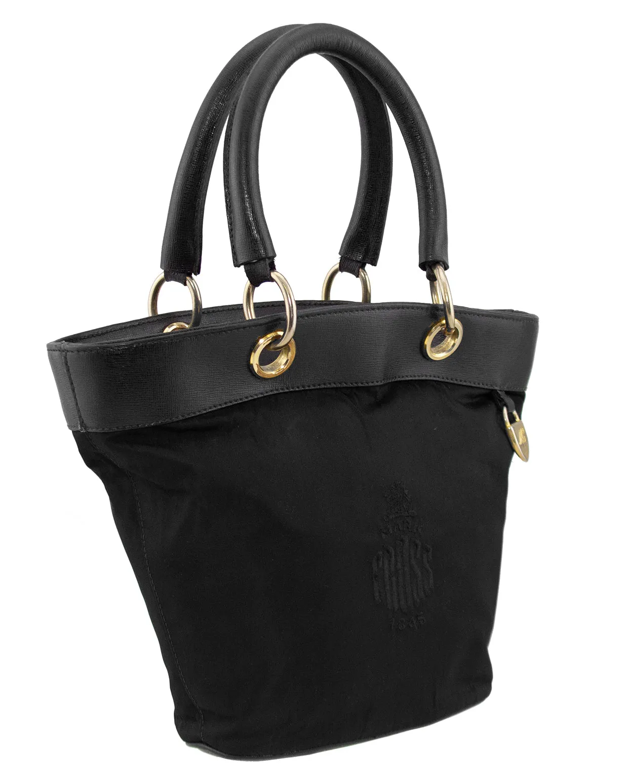 Black Nylon Bucket Bag