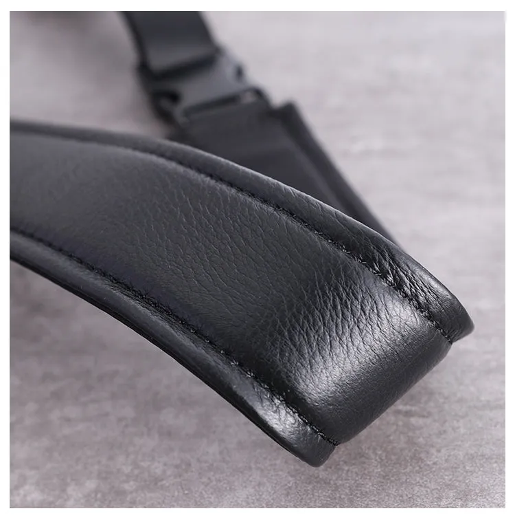 Black Nylon Sling Bag Mens Waterproof Sling Pack Nylon Crossbody Backpack Nylon Sling Bags for Ladies