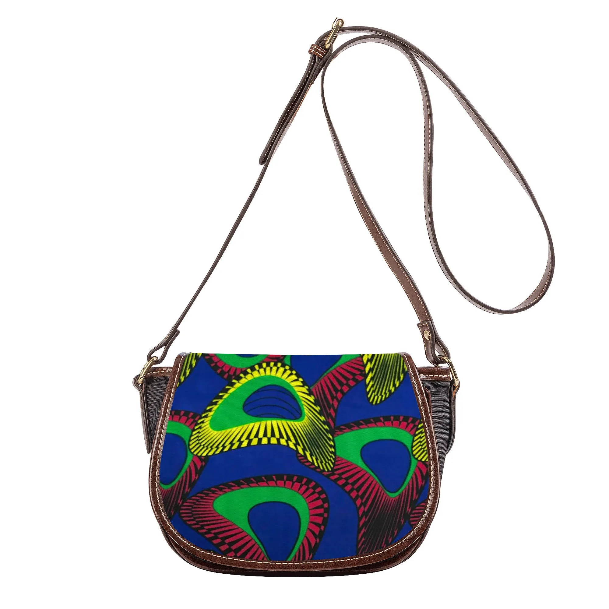 Bloom  African Print Saddle Bag