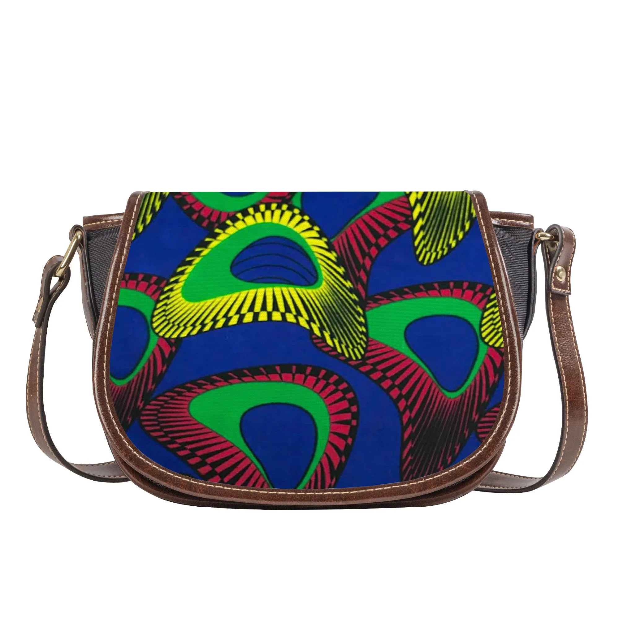 Bloom  African Print Saddle Bag