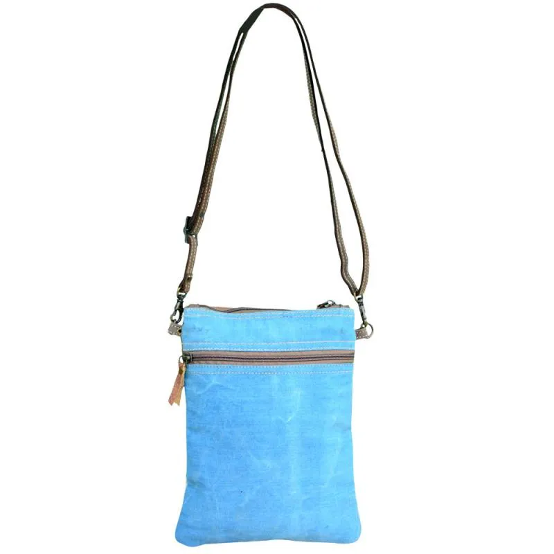 Blue Flowers Crossbody Bag