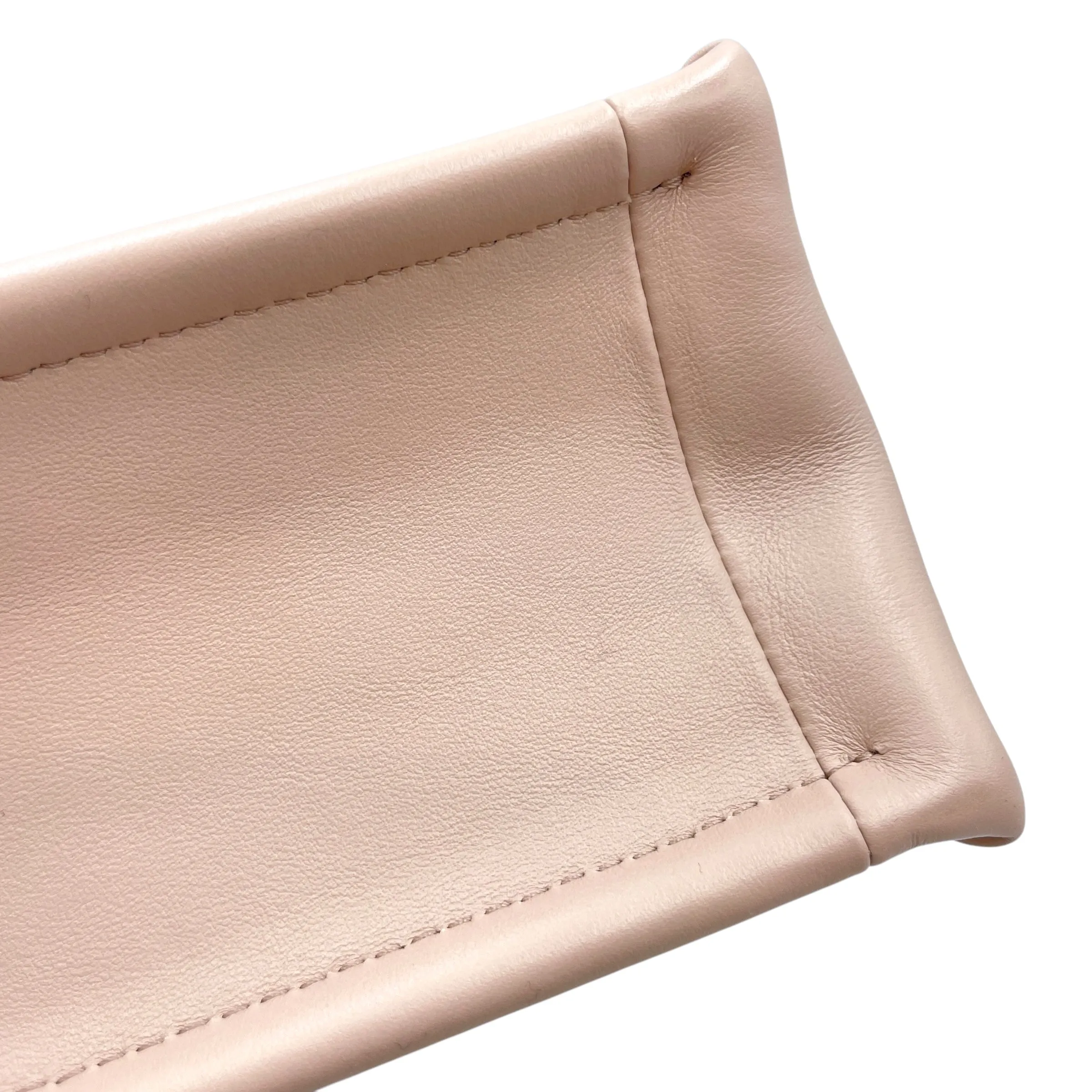 Book Tote Mini Beige in Macrocannage calf, Gold hardware