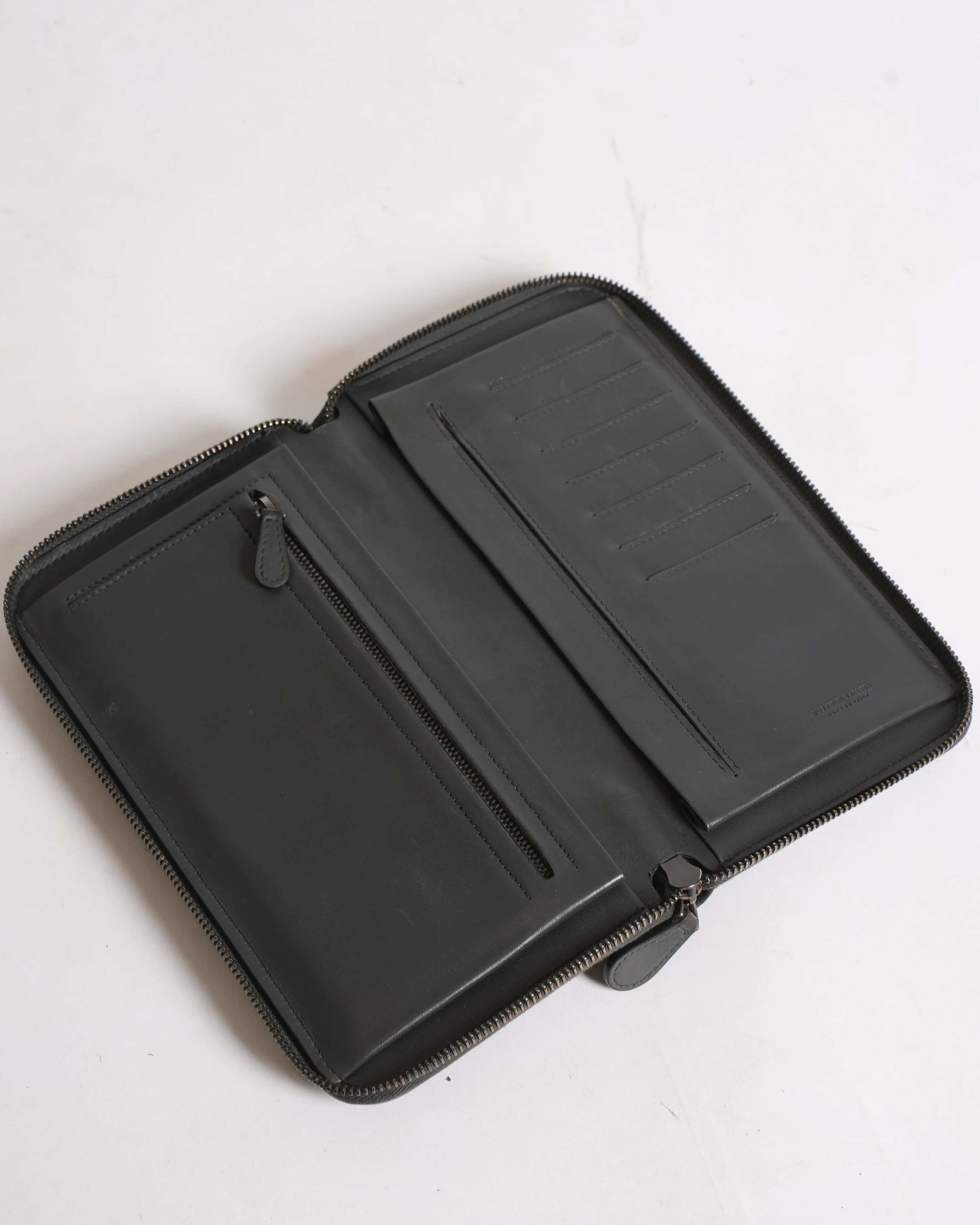 Bottega Veneta Intrecciato Leather Zippy Travel Organiser
