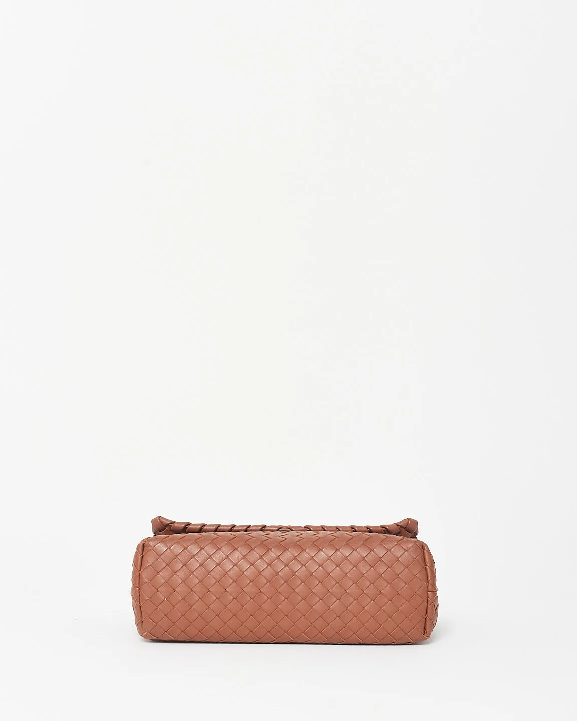 Bottega Veneta Vintage Brown Intrecciato Leather Olimpia Medium Shoulder Bag