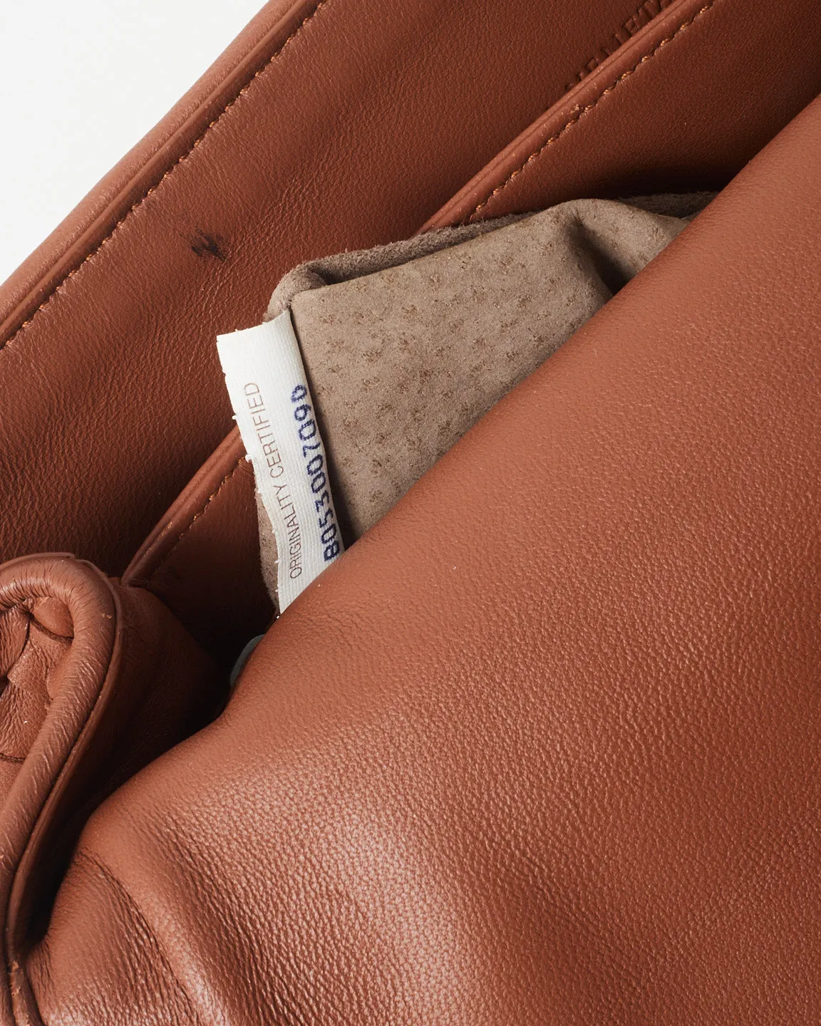 Bottega Veneta Vintage Brown Intrecciato Leather Olimpia Medium Shoulder Bag