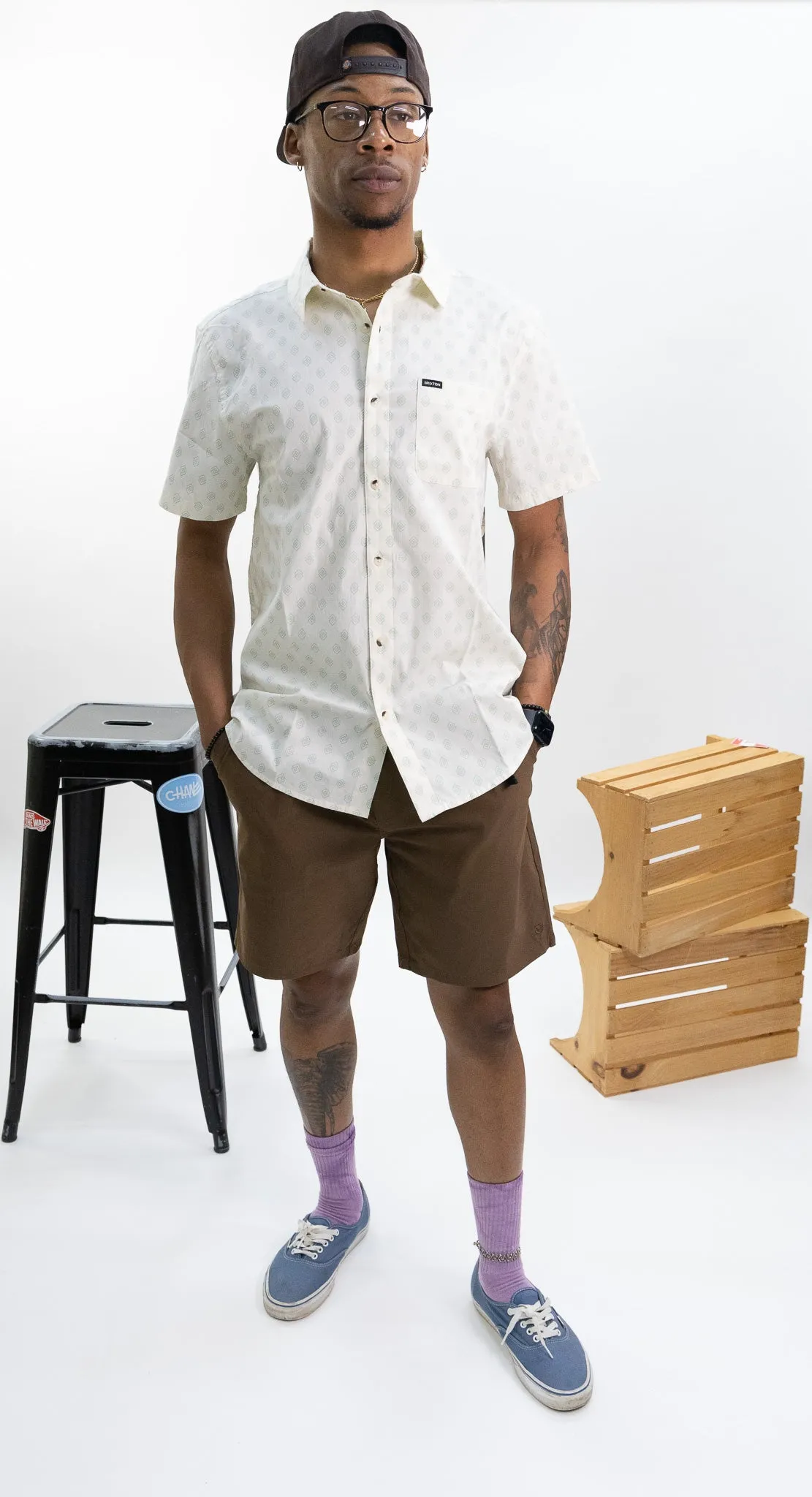 Brixton Steady Cinch Elastic Short - Dark Earth