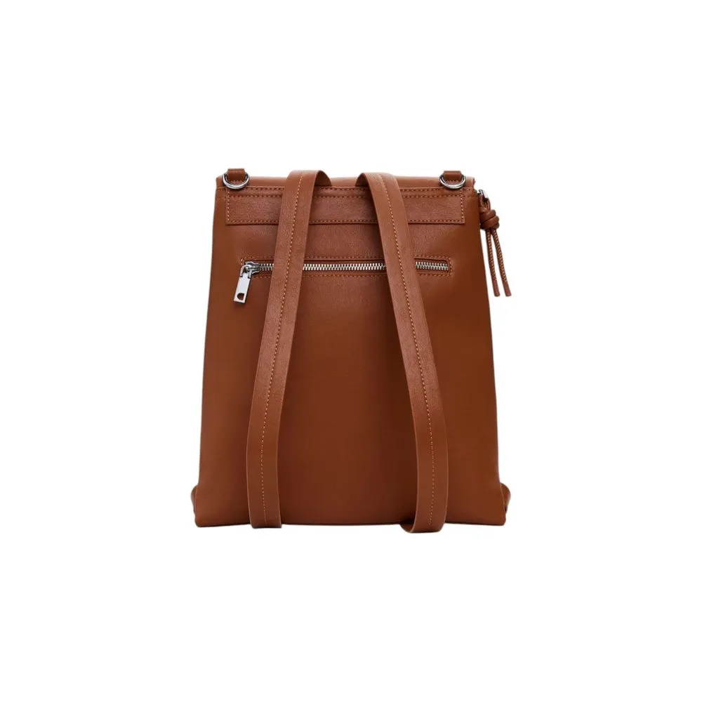 Brown Polyethylene Backpack