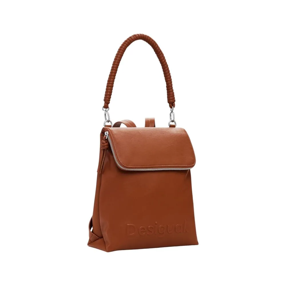 Brown Polyethylene Backpack