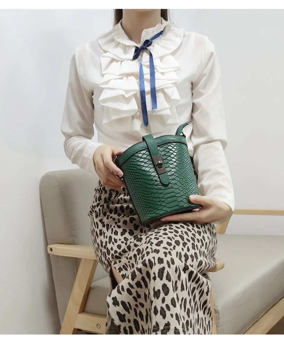Bucket Style Messenger Crossbody Bags