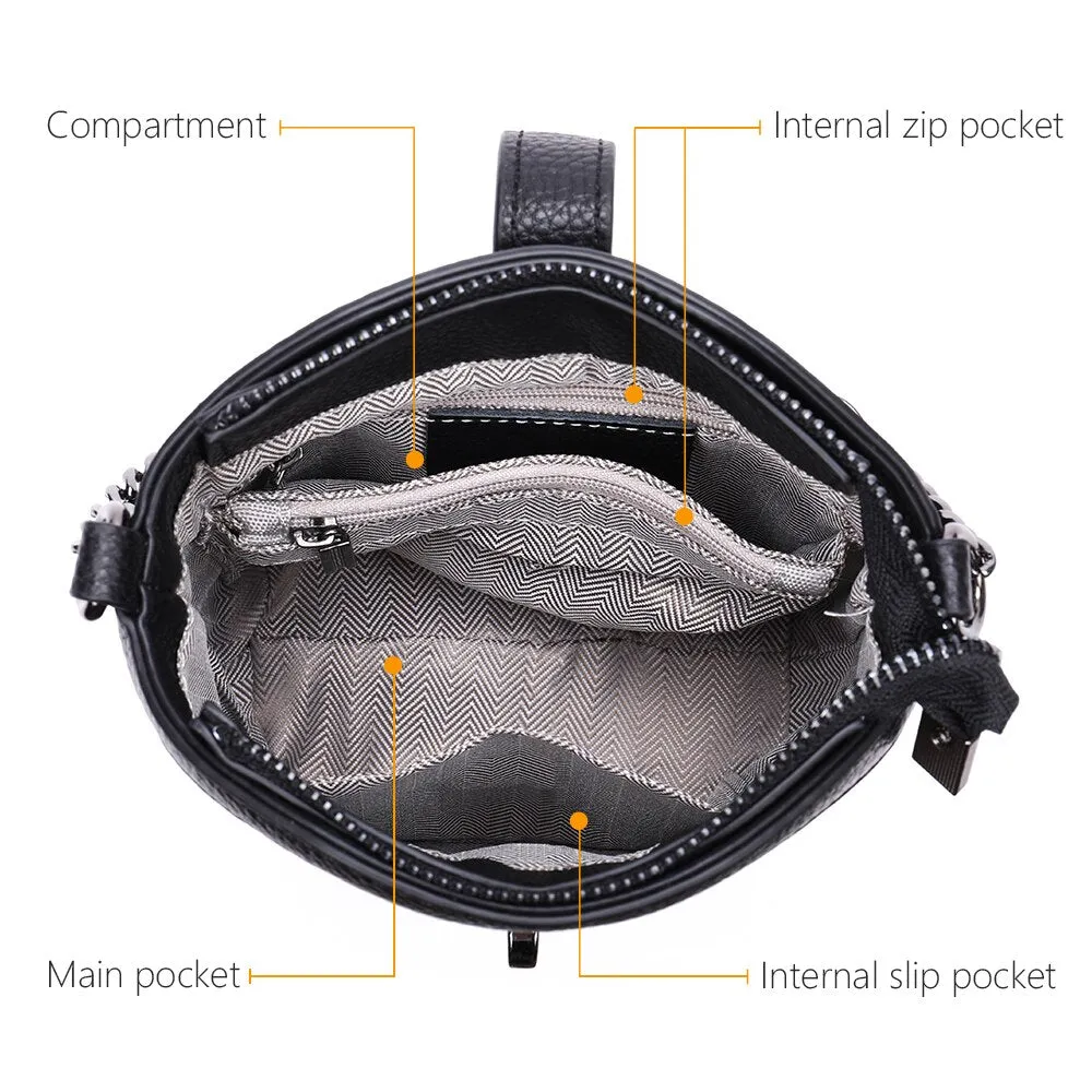 Bucket Style Messenger Crossbody Bags