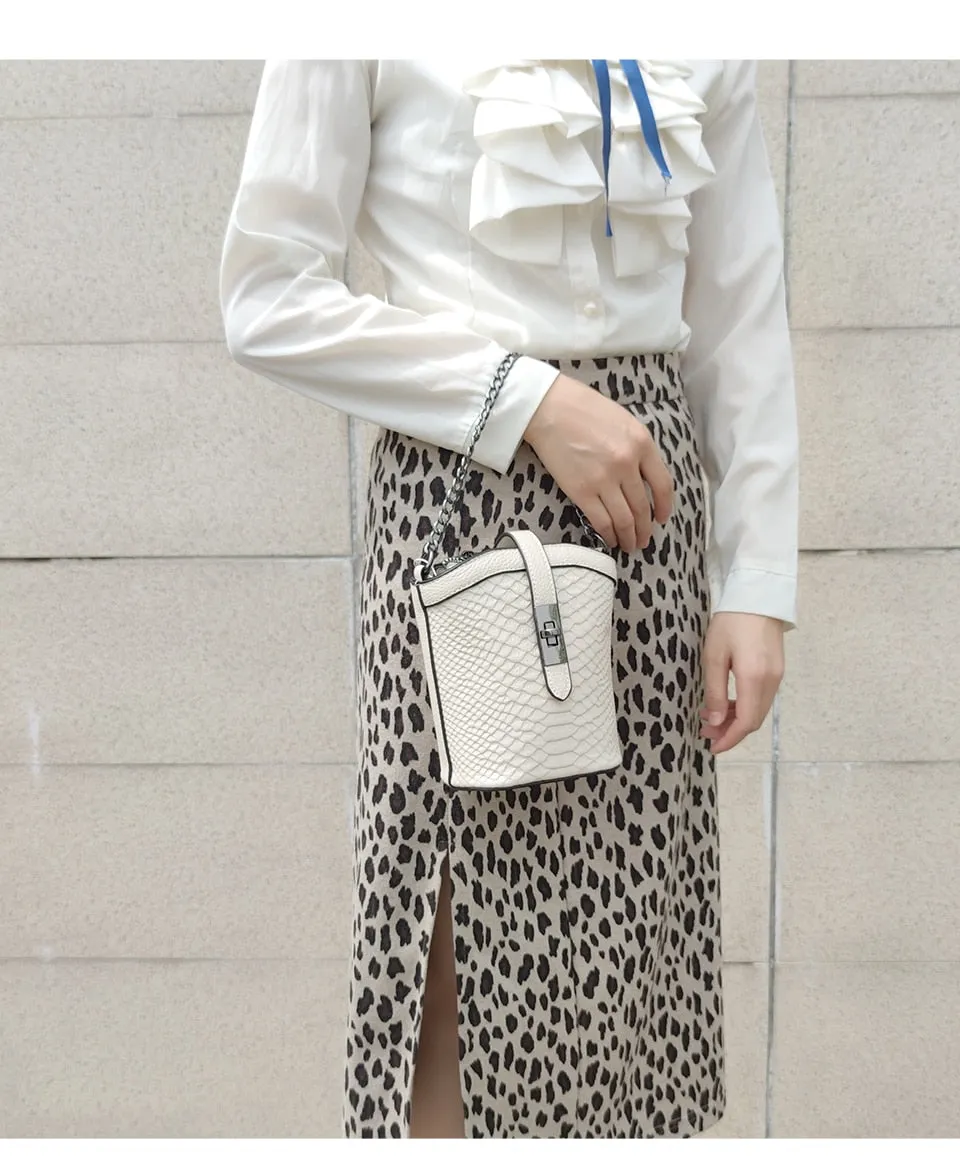 Bucket Style Messenger Crossbody Bags