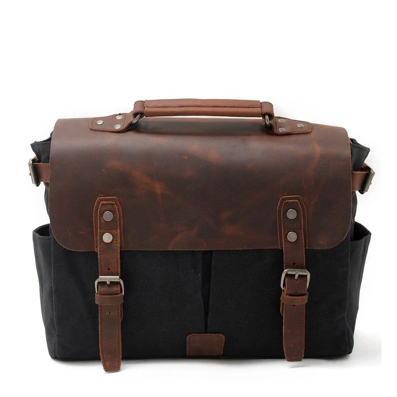 Canvas Crossbody Messenger Bag Handcrafted