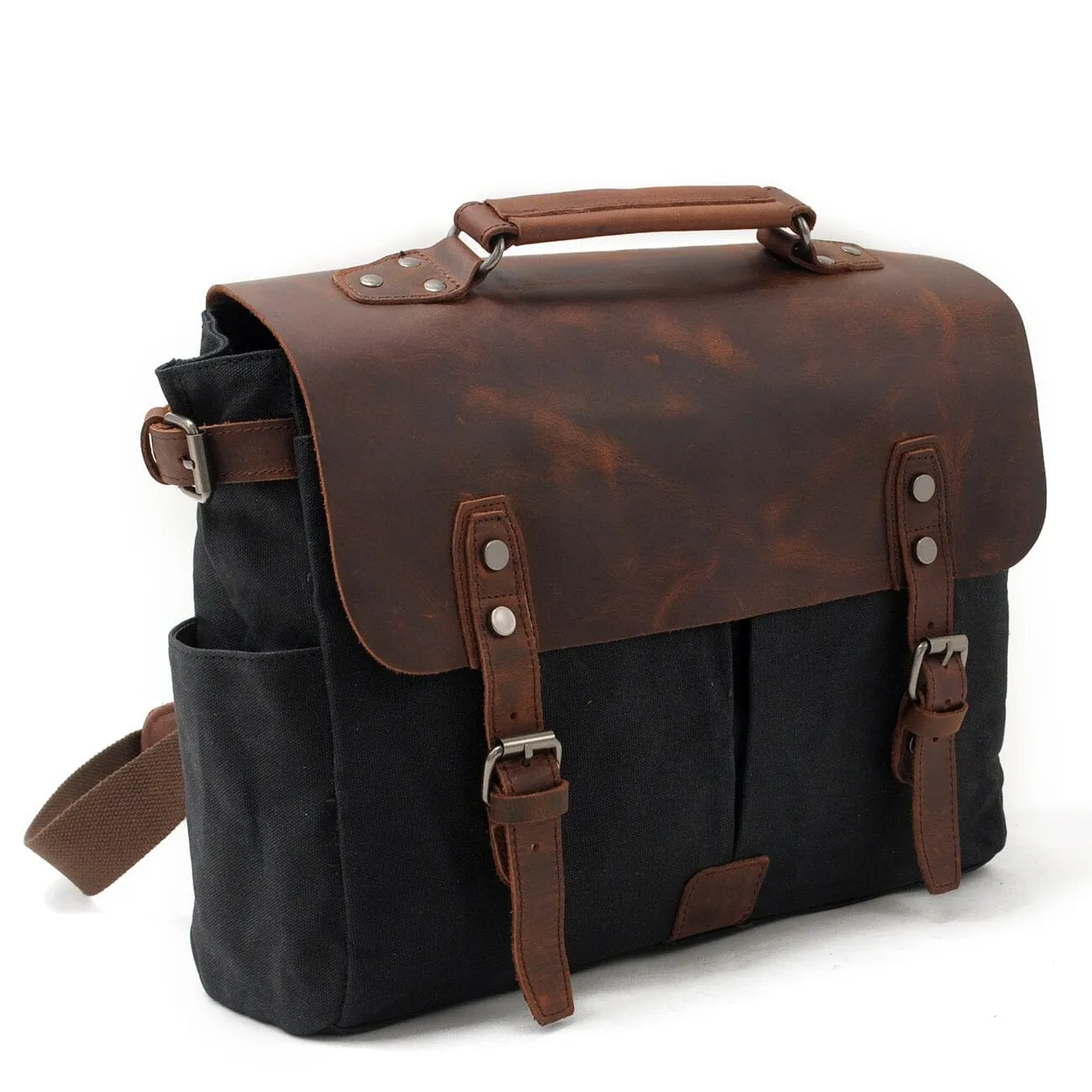 Canvas Crossbody Messenger Bag Handcrafted