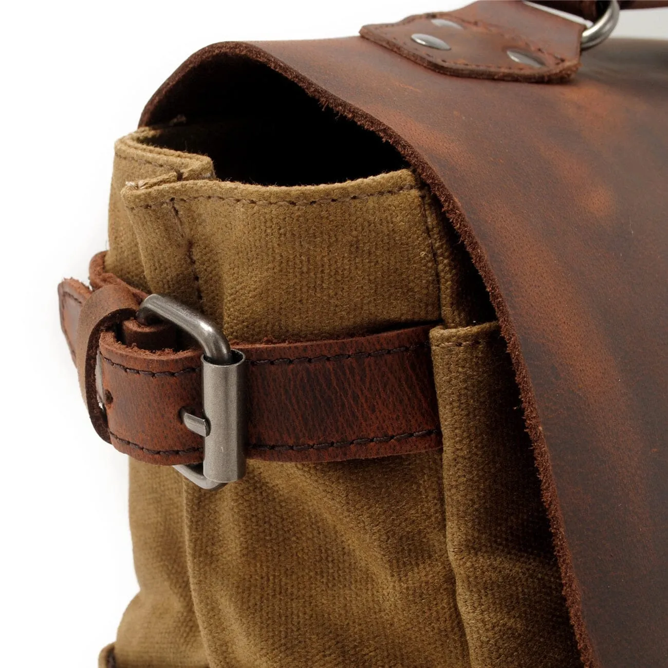 Canvas Crossbody Messenger Bag Handcrafted