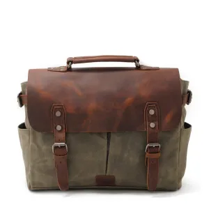 Canvas Crossbody Messenger Bag Handcrafted
