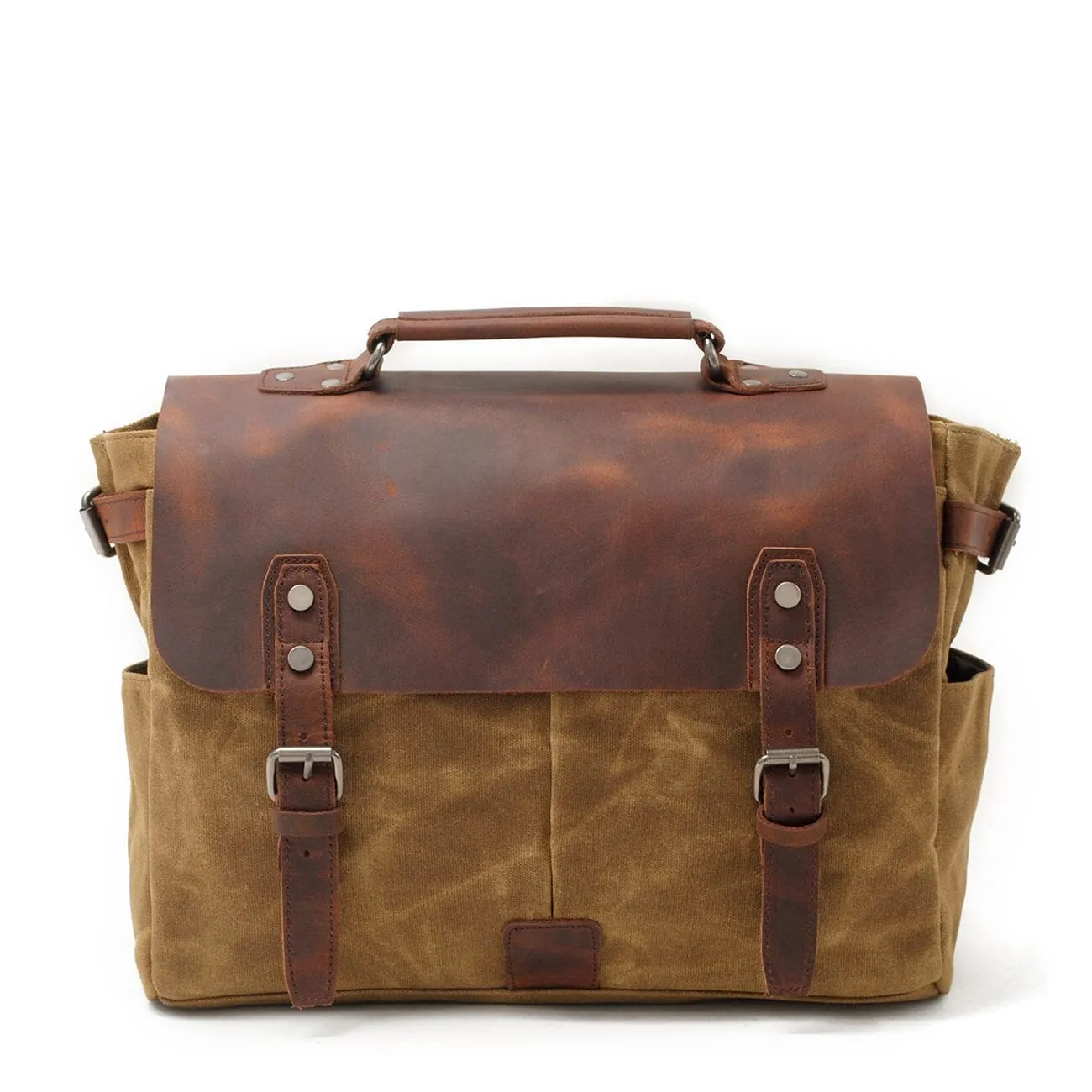 Canvas Crossbody Messenger Bag Handcrafted